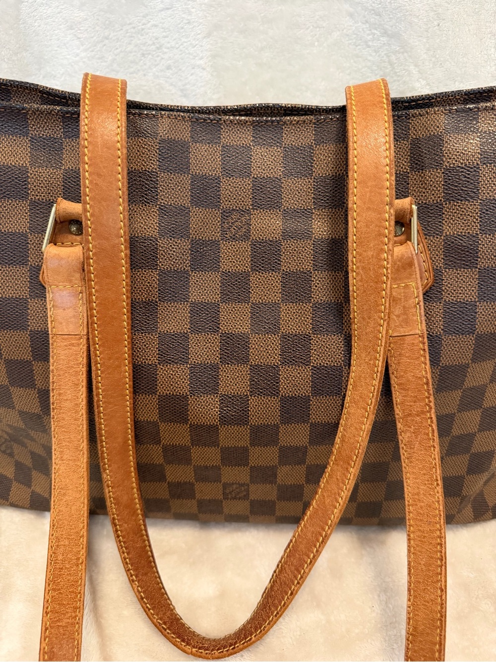 Vintage Louis Vuitton Columbine Tote Bag in the Damier Ebene canvas - Picture 3 of 9